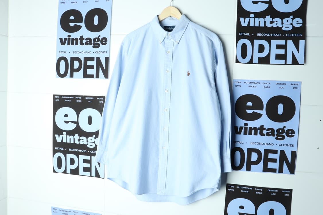 (XL-2XL) 폴로 랄프로렌 셔츠 남방 USA 90S 블루-H31847 상품이미지2