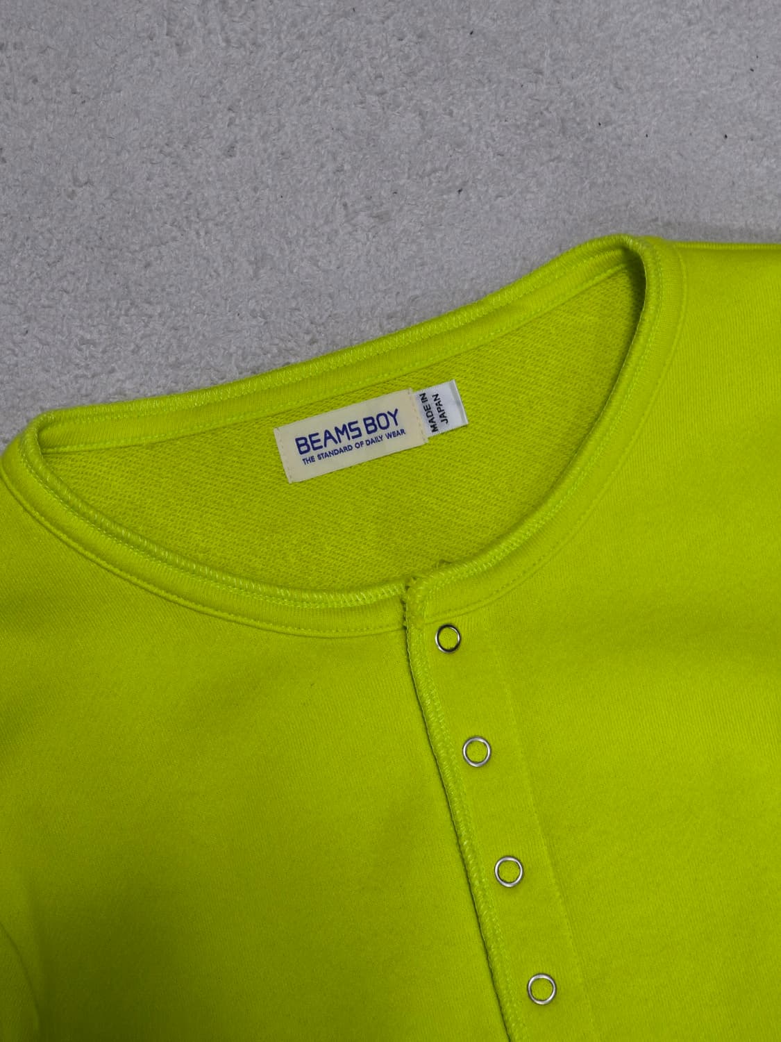 Beamsboy 빔즈보이 형광 헨리넥 스웨트 가디건 2사이즈 상품이미지1