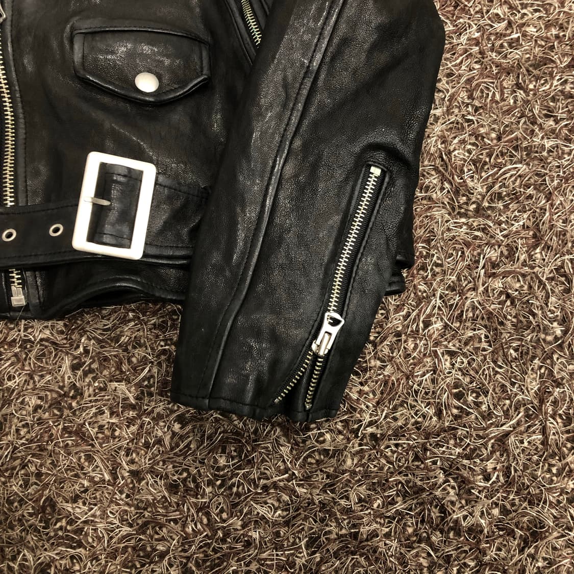 헬베티카 램스킨 양가죽 라이더 레더 가죽 바이커 자켓 상품이미지3