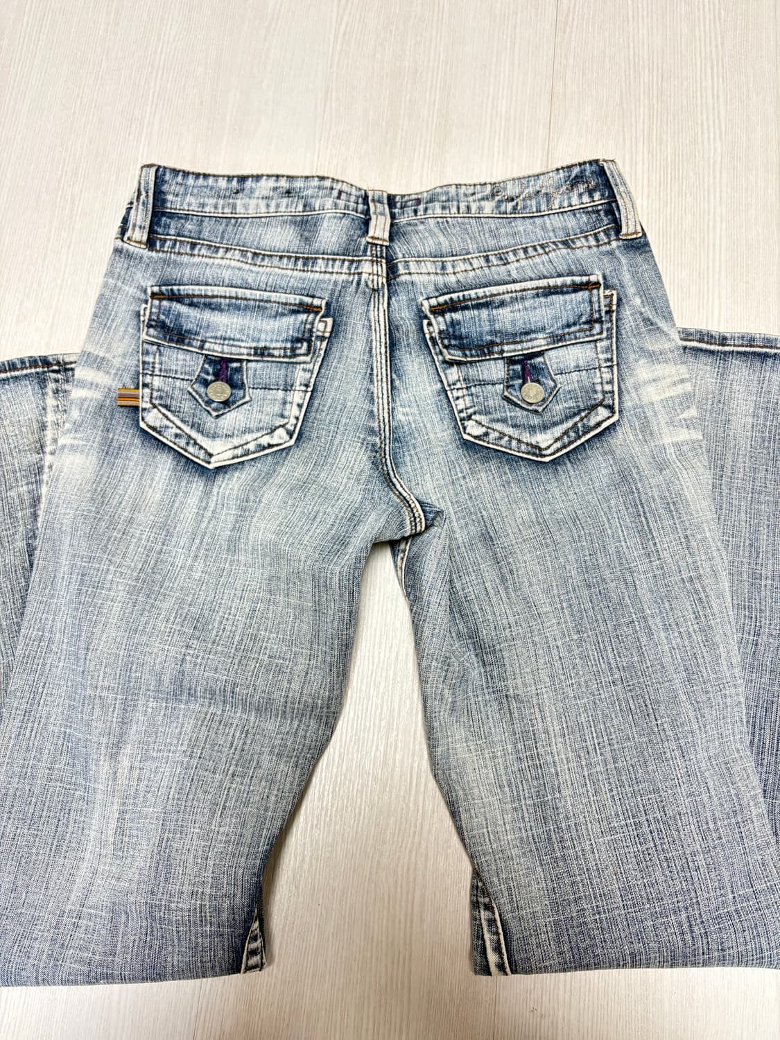 Y2k 워싱 연청 부츠컷 상품이미지2