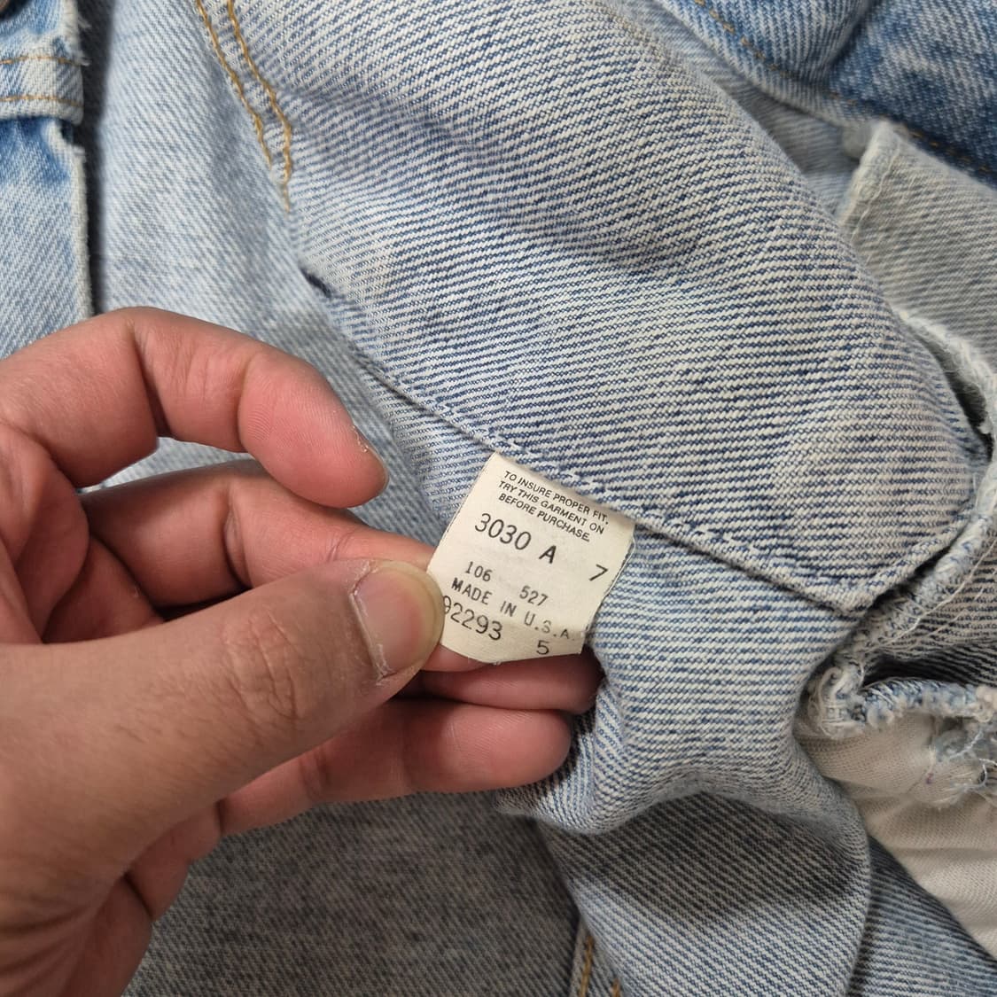 80's levis 리바이스 70506 데님자켓 Made in USA 상품이미지6