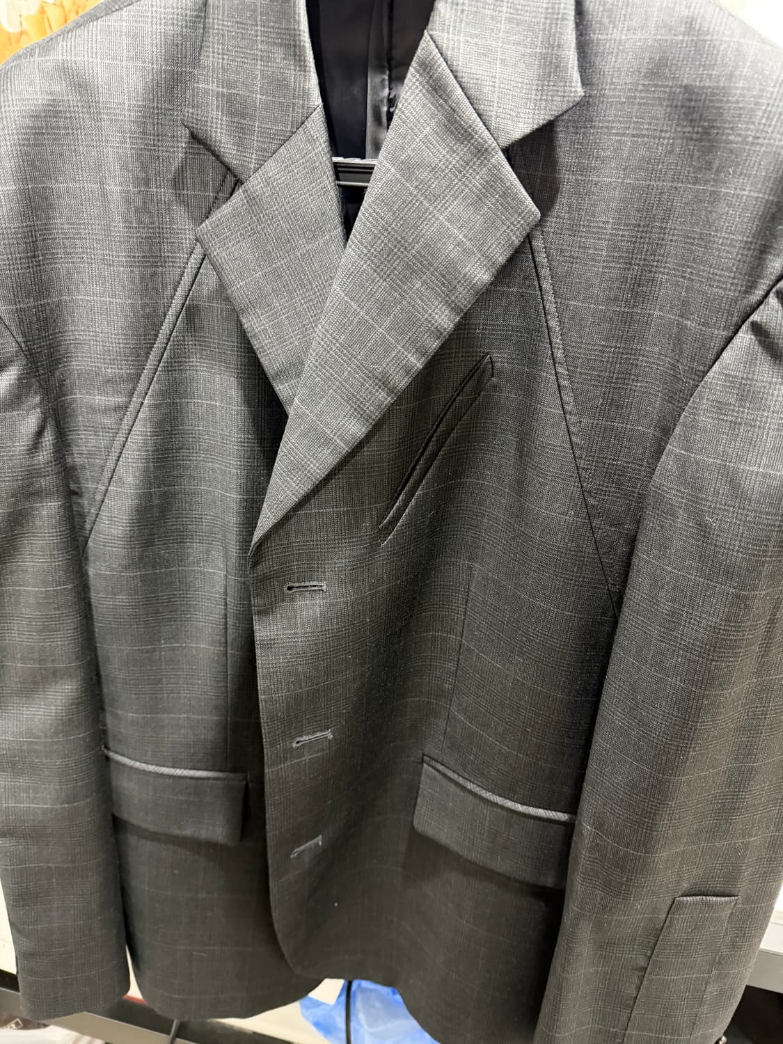 Csc divided panel blazer(1)(grey checked 상품이미지5