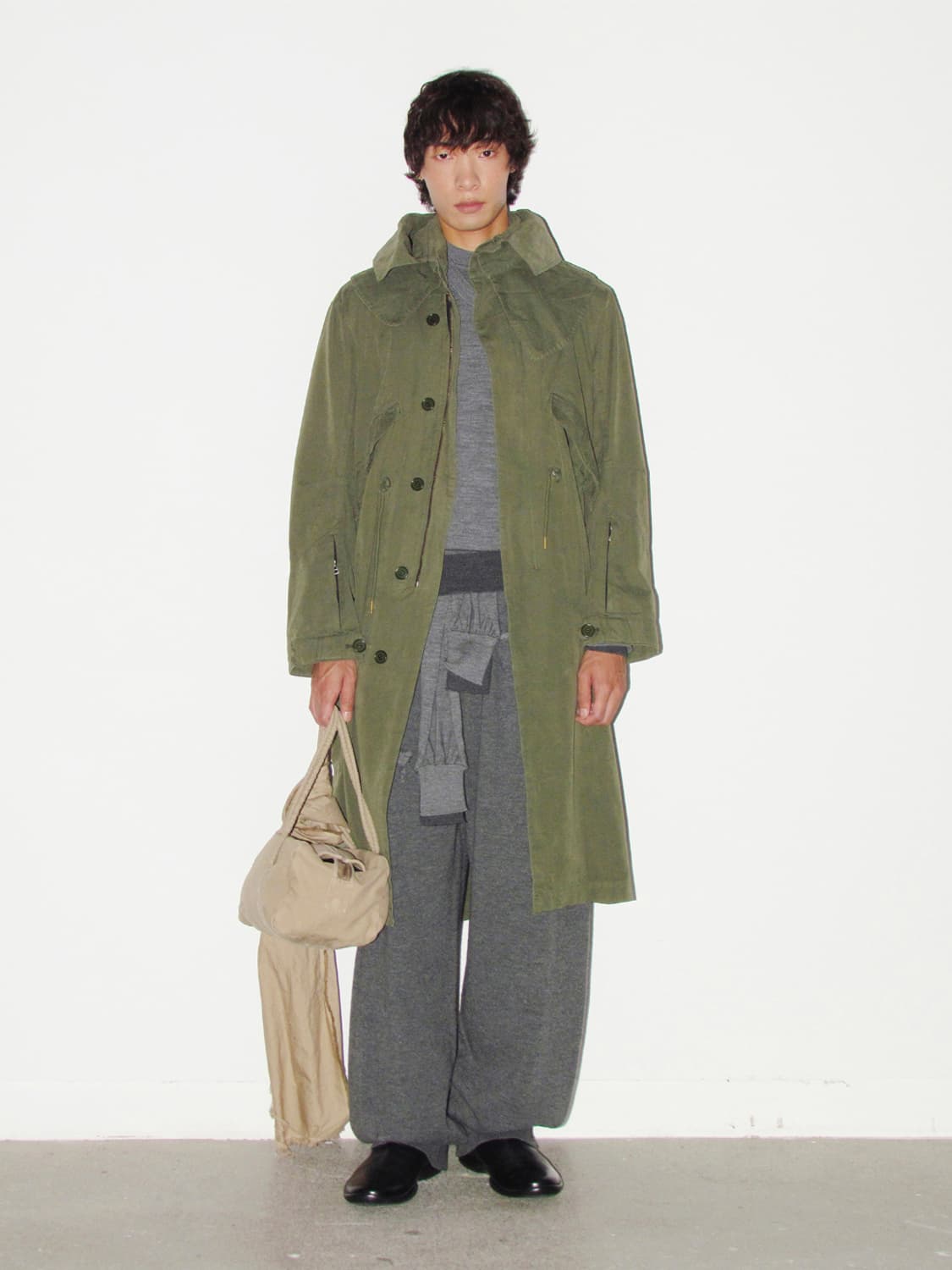 EE GARMENT DYED CURVED FISHTAIL COAT 상품이미지2