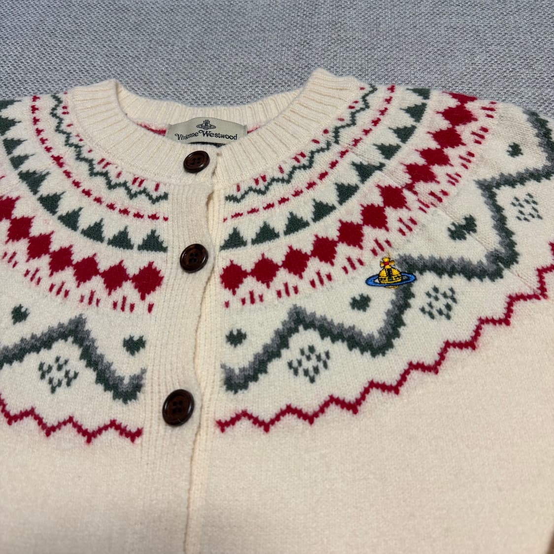 비비안웨스트우드 노르딕 패턴 가디건 상품이미지2