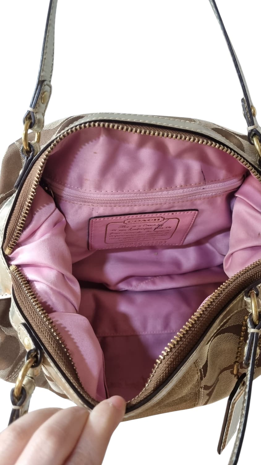 코치 시그니처 자가드 골드 숄더백 빈티지코치 갸루 y2k 히메 상품이미지7