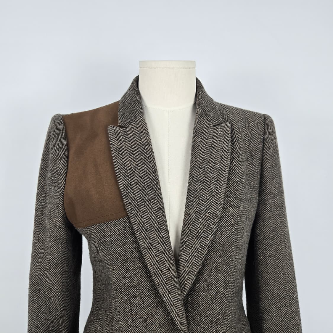 0193 켈리 도나휴 헤링본 울블랜딩브라운 헌팅 자켓 55 상품이미지3