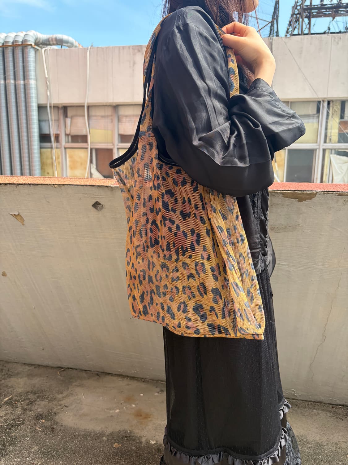 와코마리아 x 스피크이지 레오파드 매쉬 숄더백 상품이미지1
