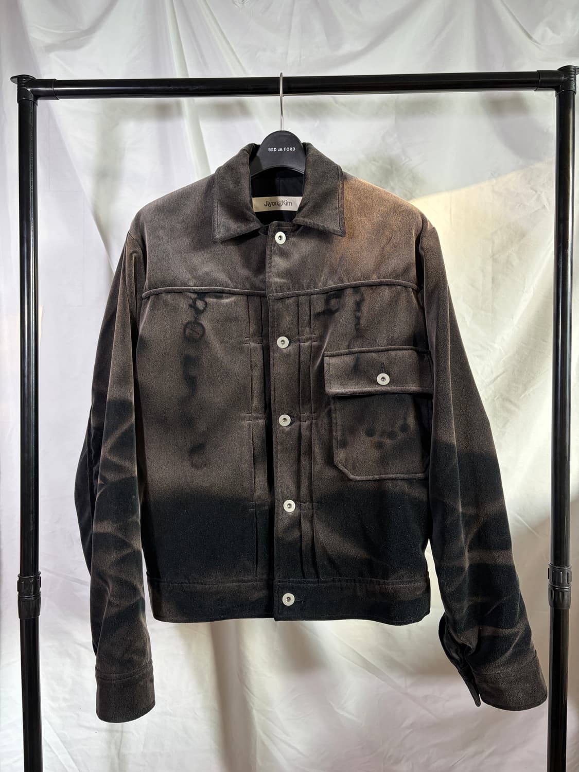 21AW jiyongkim 벨벳 트러커 자켓 상품이미지1