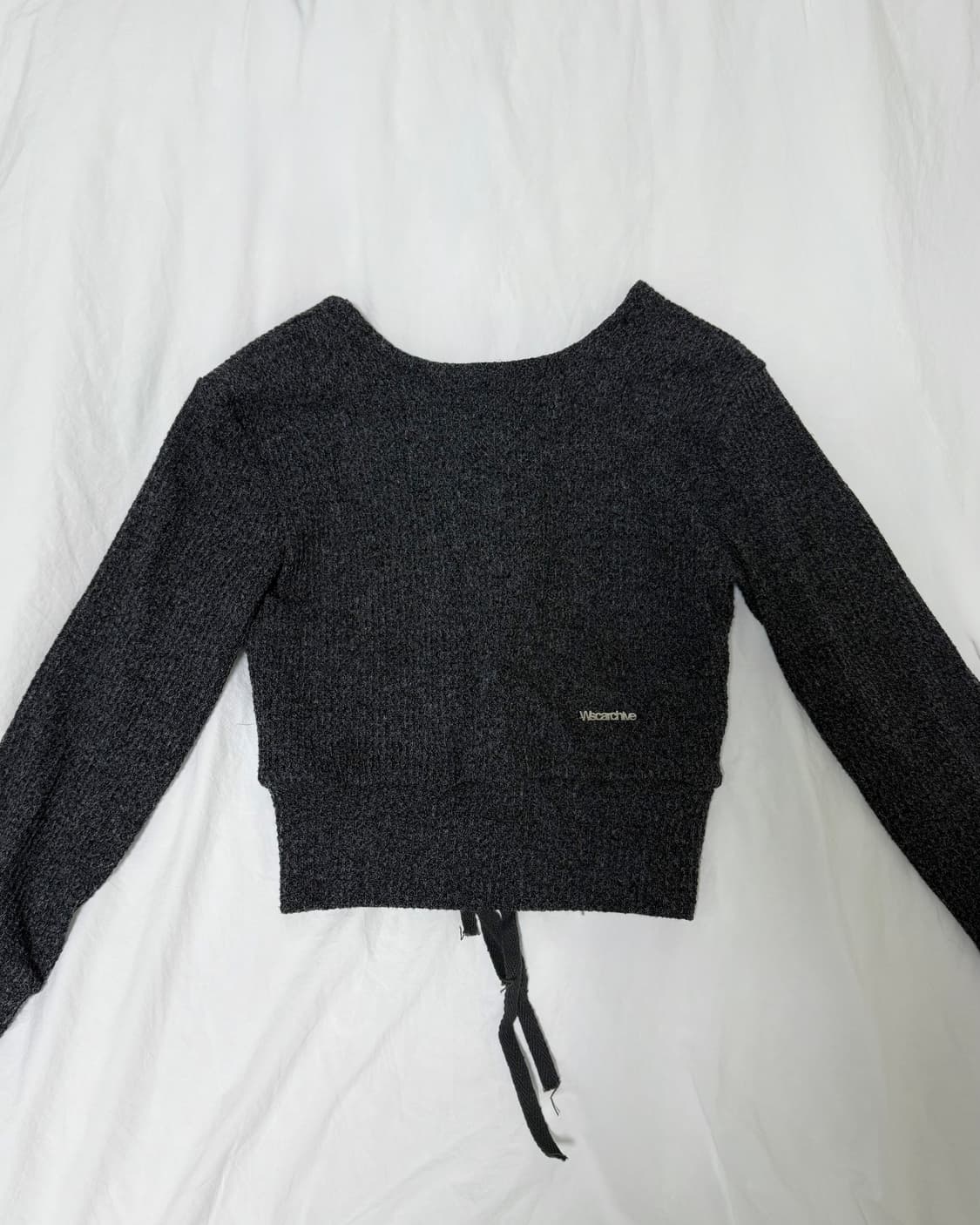 Wsc archive Ribbon 2-way knit cardigan 상품이미지5