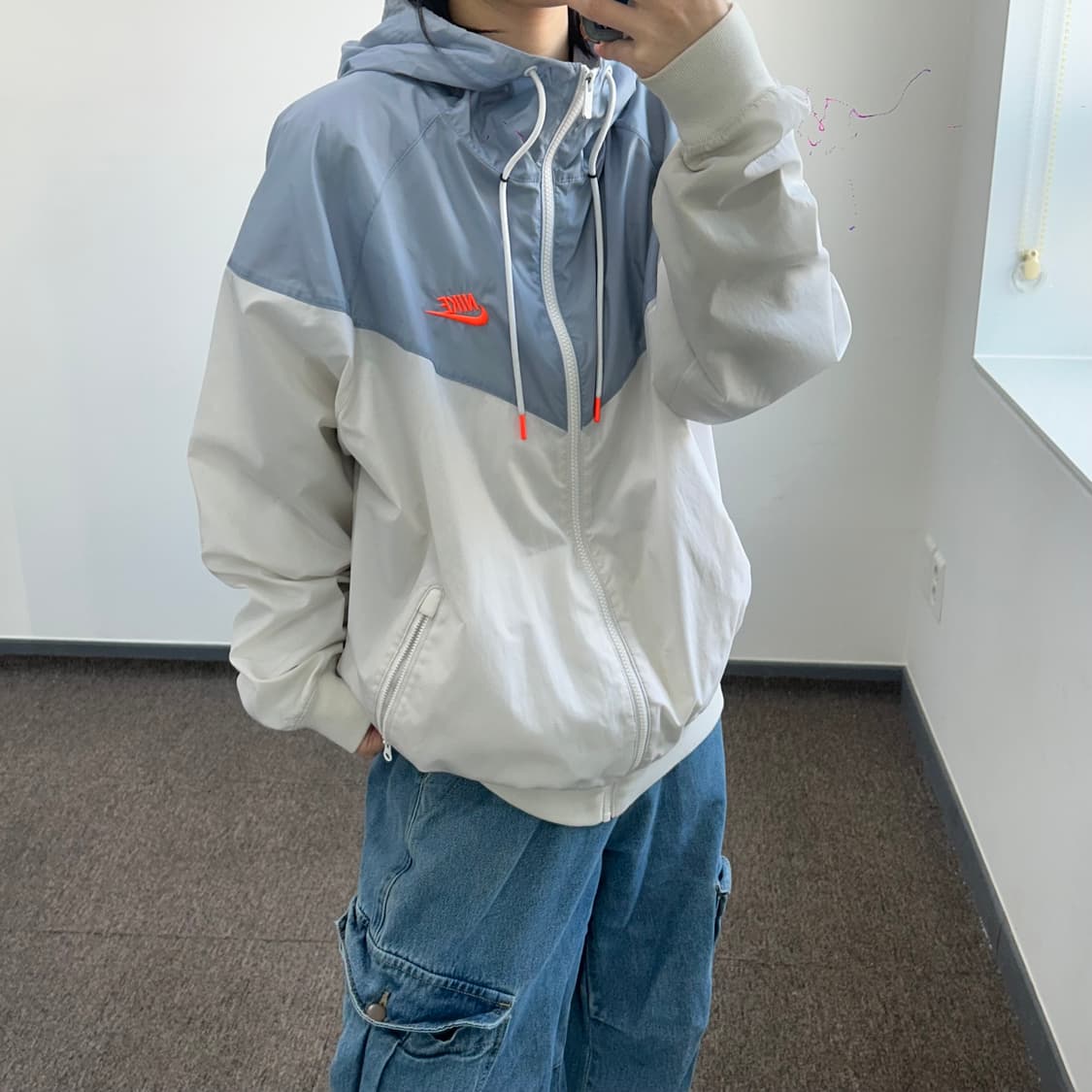 Nike 나이키 스카이블루 배색 바람막이 상품이미지2