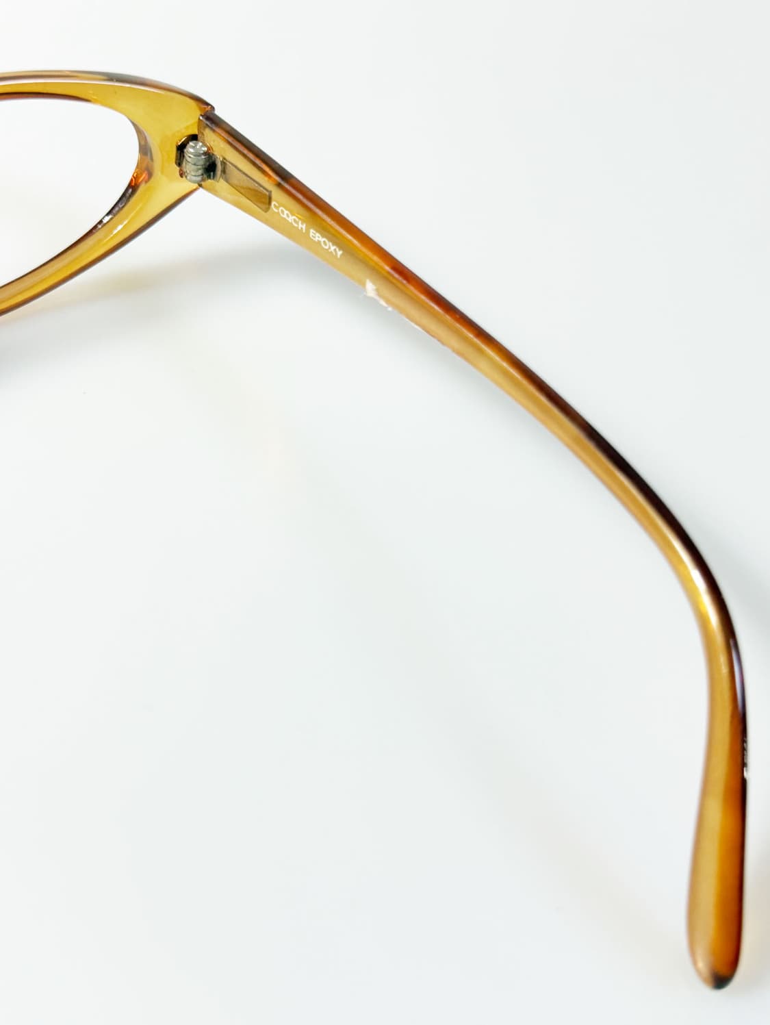 COACH 허니 엠버 오벌 뿔테 프레임 빈티지 안경 상품이미지6