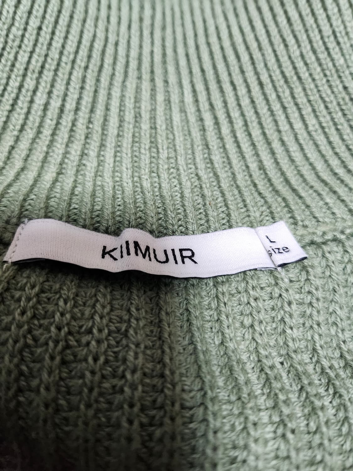 키뮤어 코튼 하찌 하프집업 니트 내추럴그린 L 상품이미지3