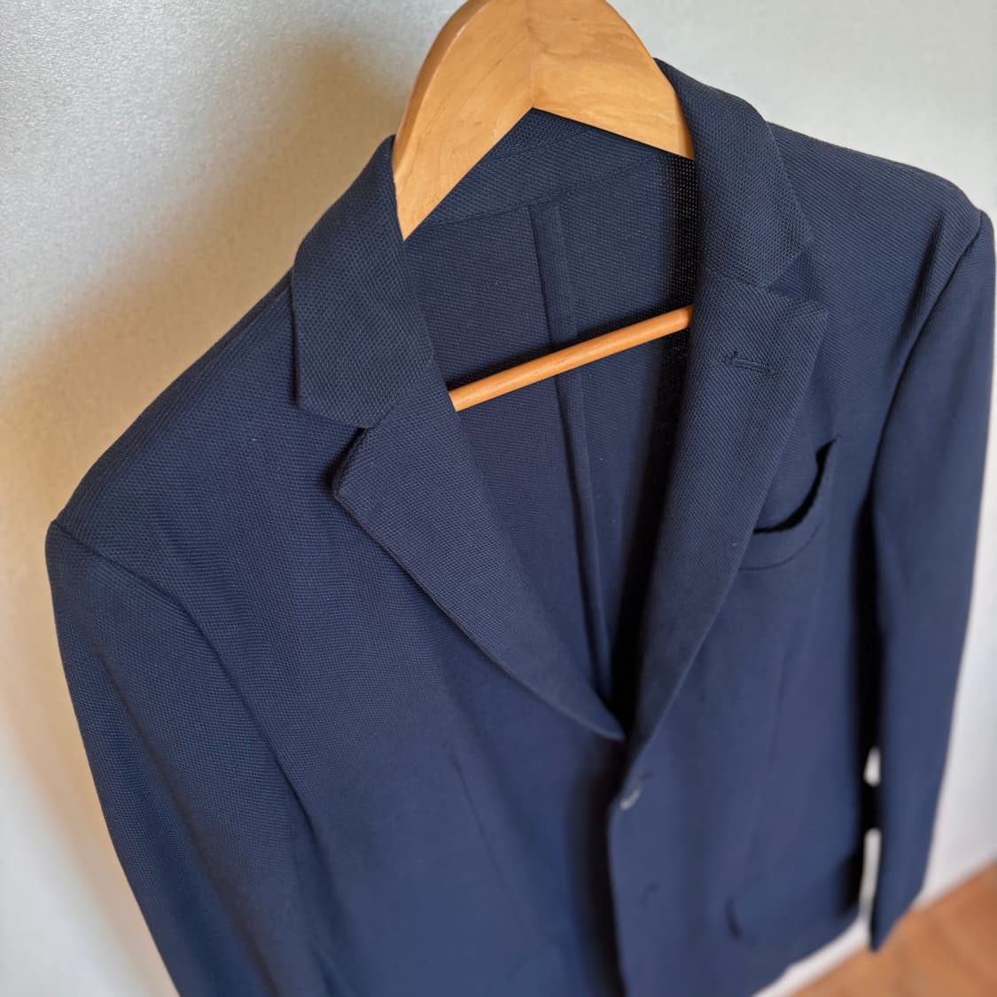 새제품급 파스코 슬림 자켓 95 네이비 스판 간절기 상품이미지5
