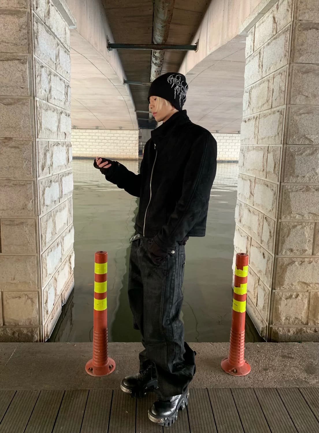 Skull Bone Graphic Beanie 상품이미지6