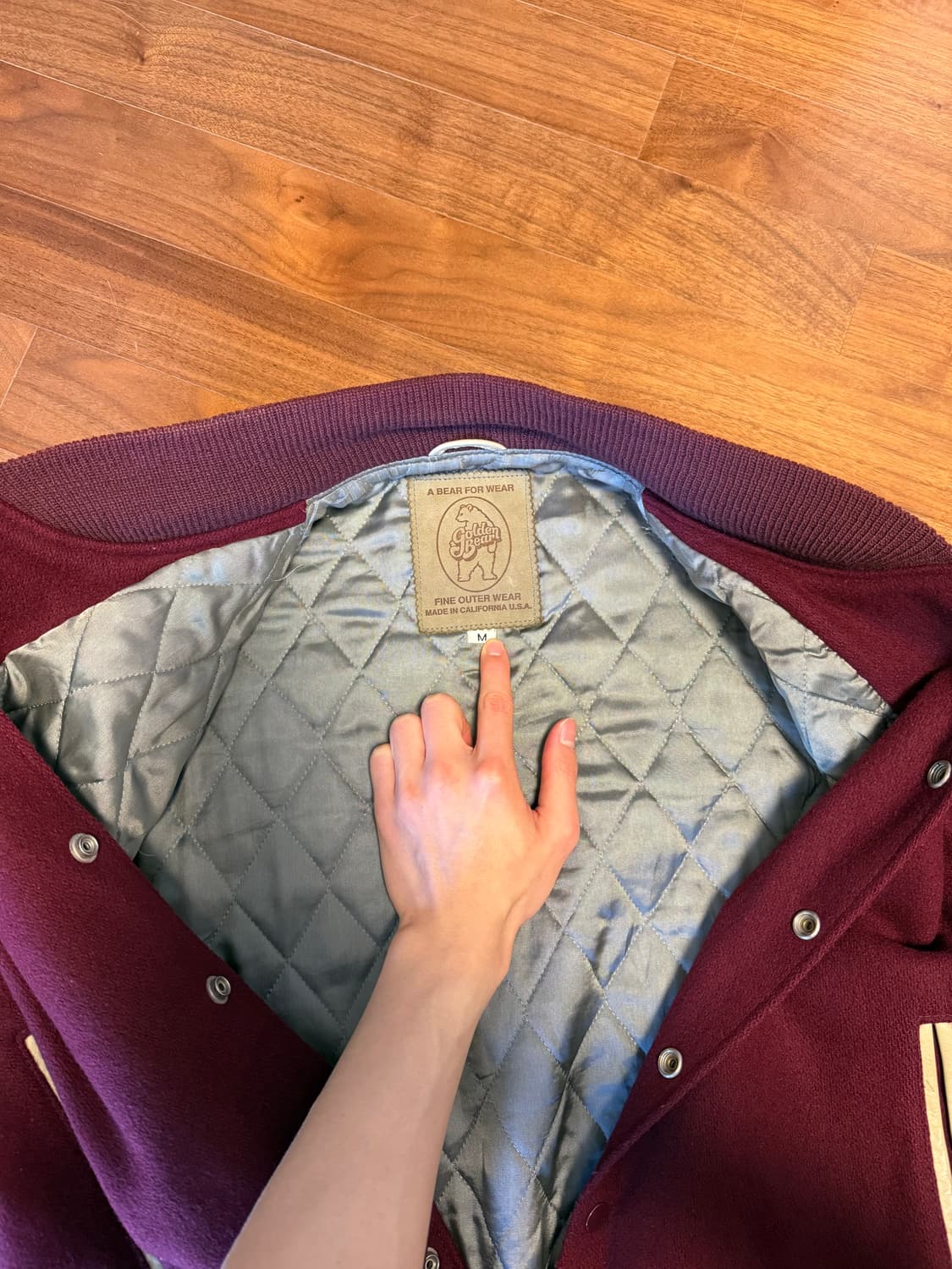 90s USA 골든베어 바시티 자켓 상품이미지2