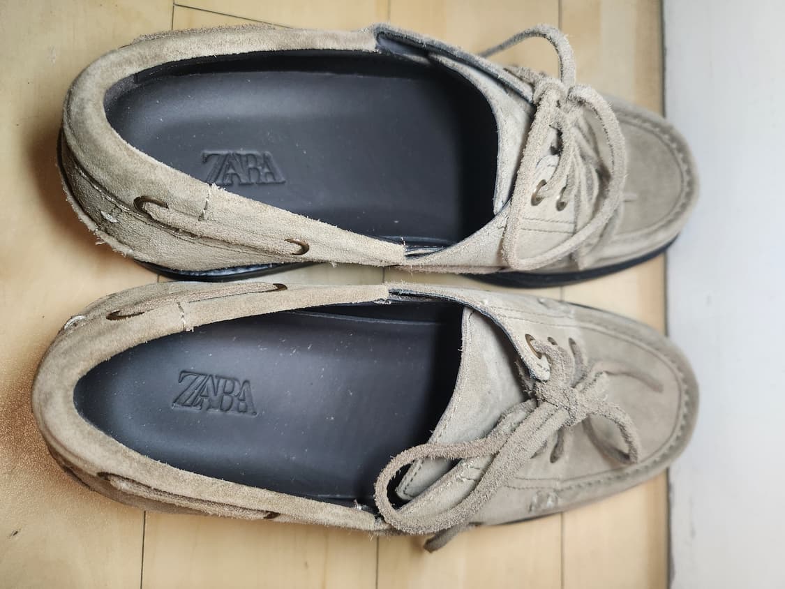 (260)자라 스웨이드 가죽 데크 슈즈 상품이미지3