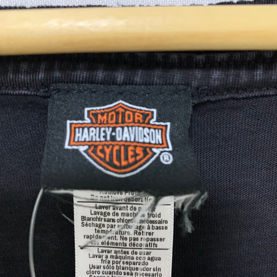 할리데이비슨 빈티지 반팔 티셔츠 스컬 프린팅 워싱 차콜 브이넥 L 상품이미지5