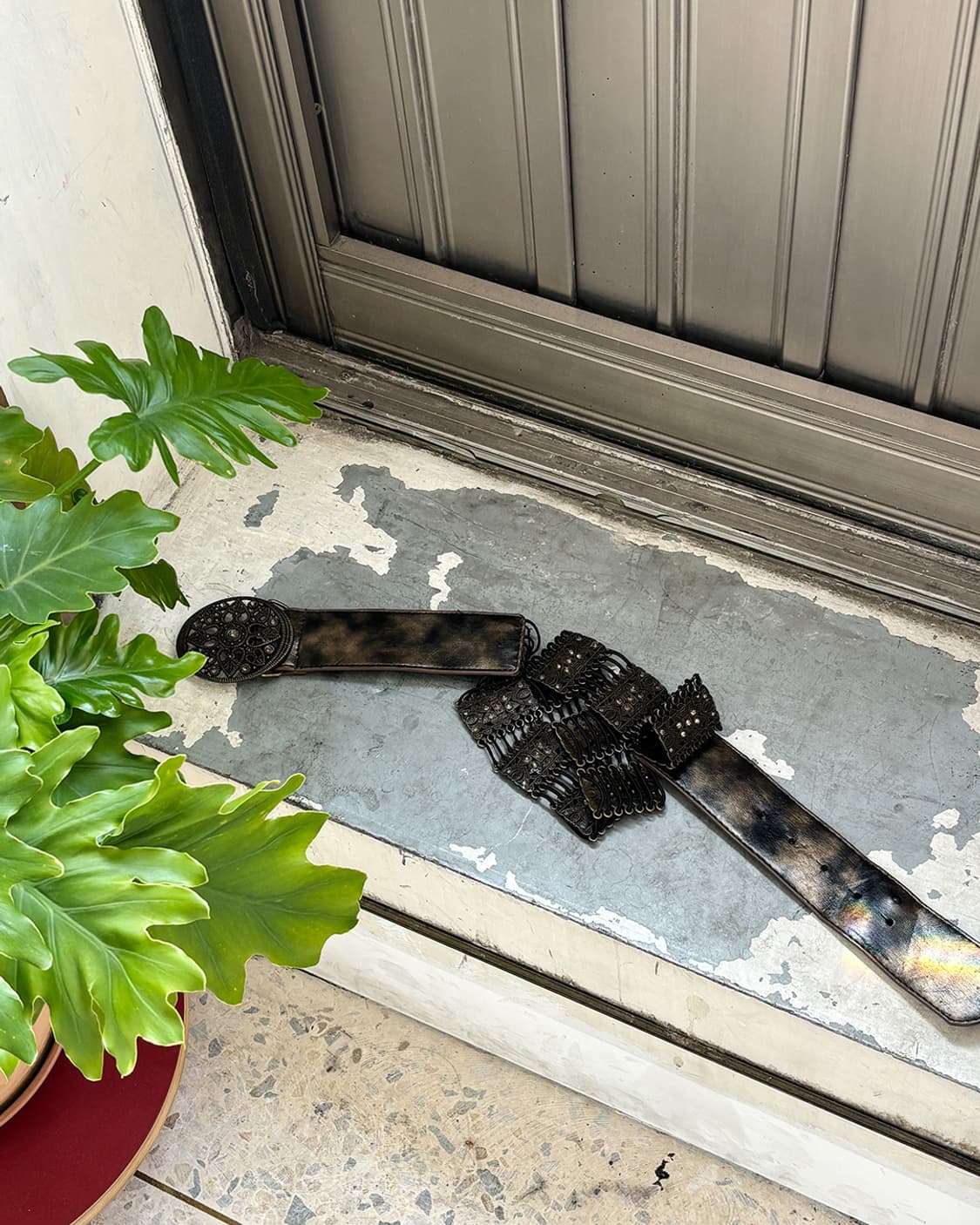 빈티지 장식 앤티크 멀티 체인 밴딩 벨트 상품이미지1