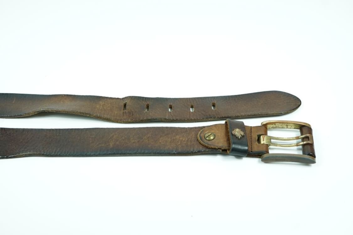 아메카지 무드 리얼 통가죽 단풍 장식 벨트 상품이미지5