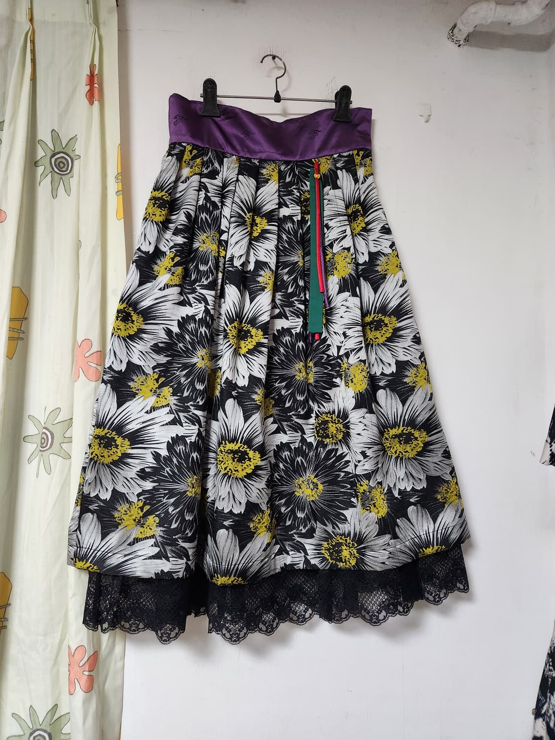 개량한복 치마 플라워 패턴 77 상품이미지1