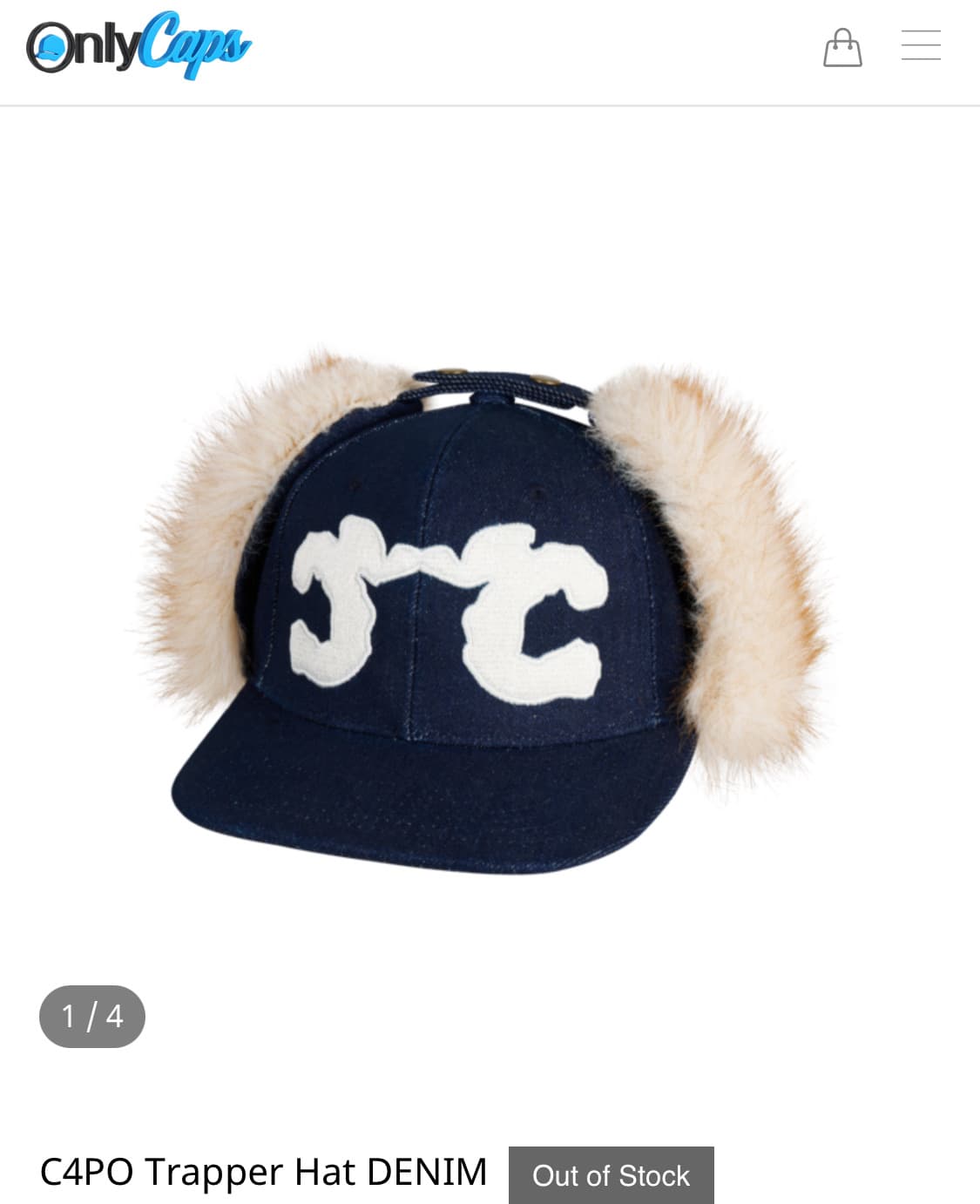 C4PO Trapper Hat DENIM 데님 퍼 모자 상품이미지1