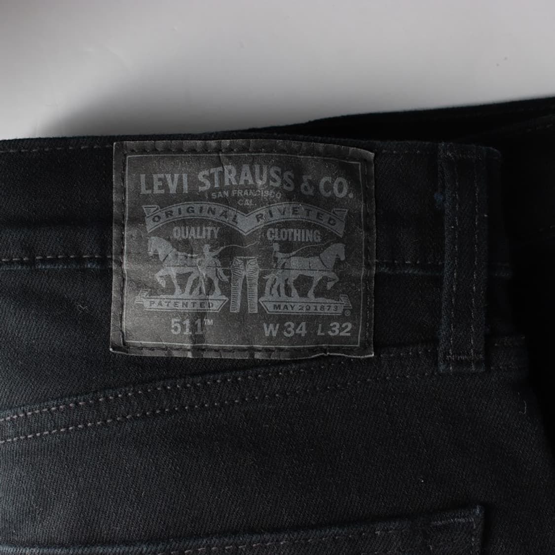 리바이스 511 슬림핏 블랙 데님 팬츠 34 상품이미지6
