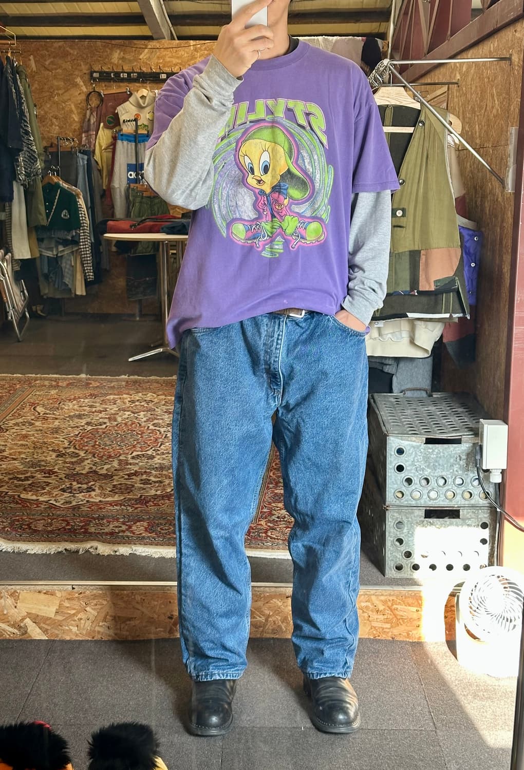 Carhartt B172 릴렉스드 핏 '체크 라이닝' 데님 팬츠  상품이미지9