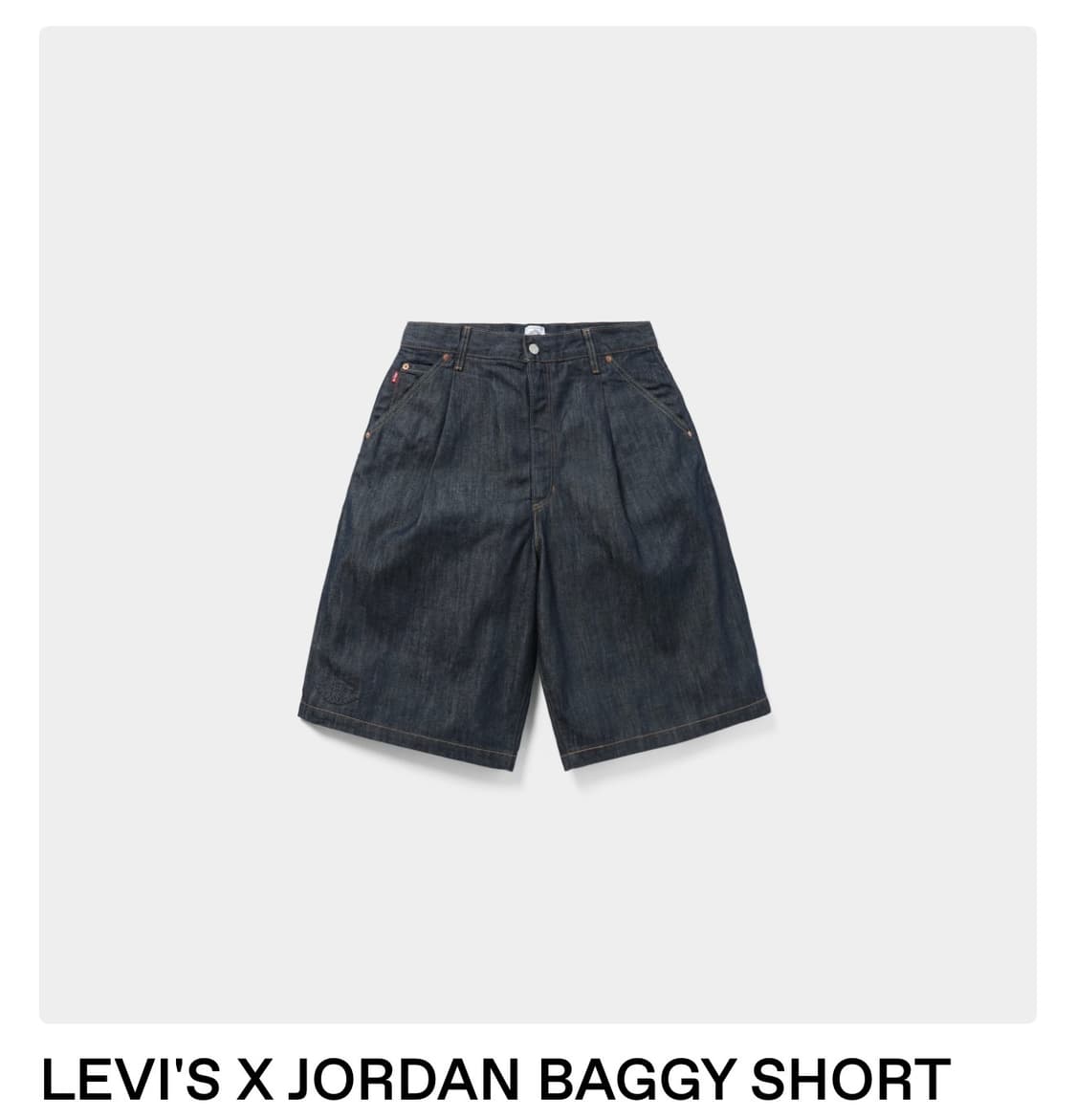 리바이스 x 조던 배기 데님 반바지 32 새상품 상품이미지1