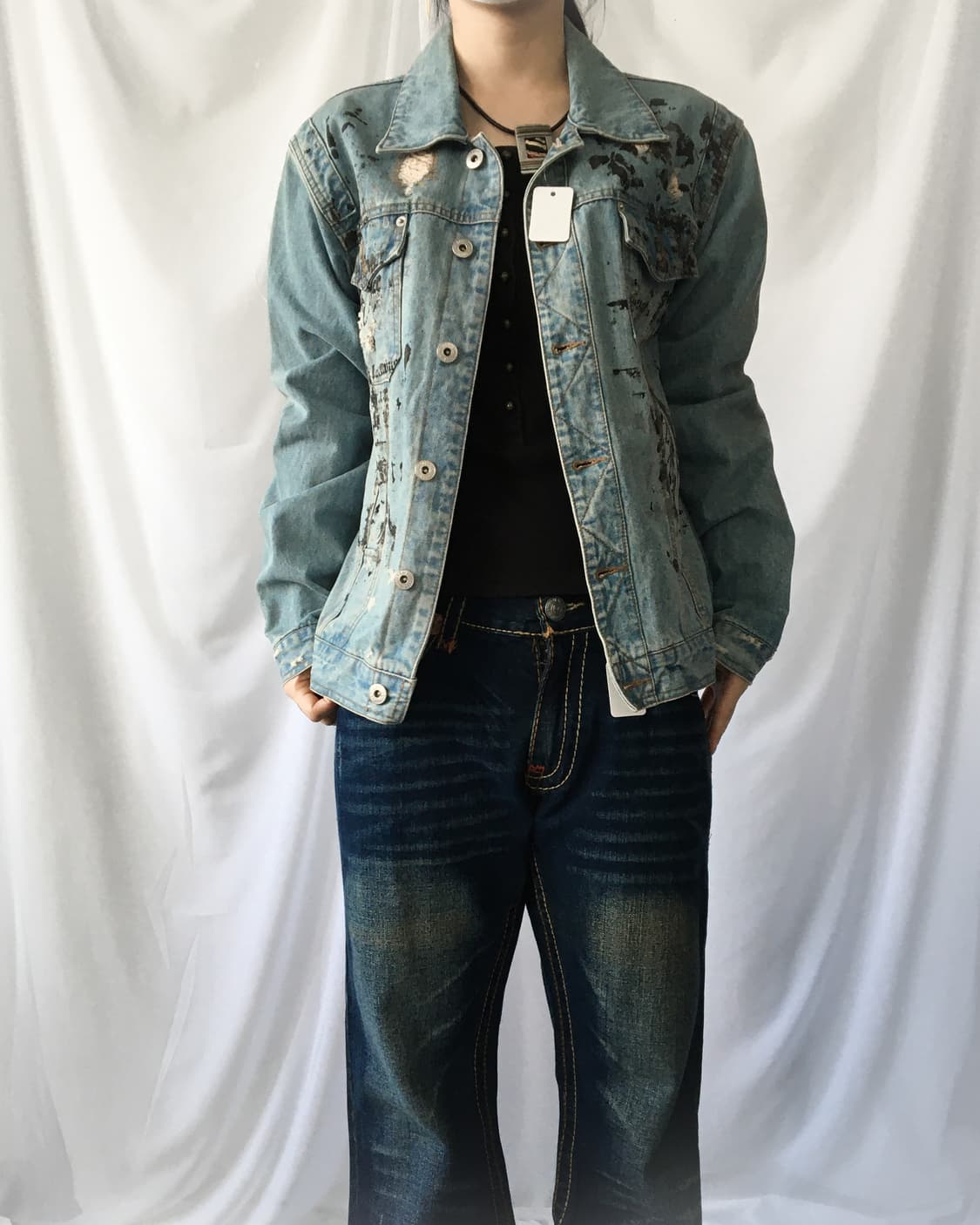 Bad boy grunge mood denim jacket 상품이미지5
