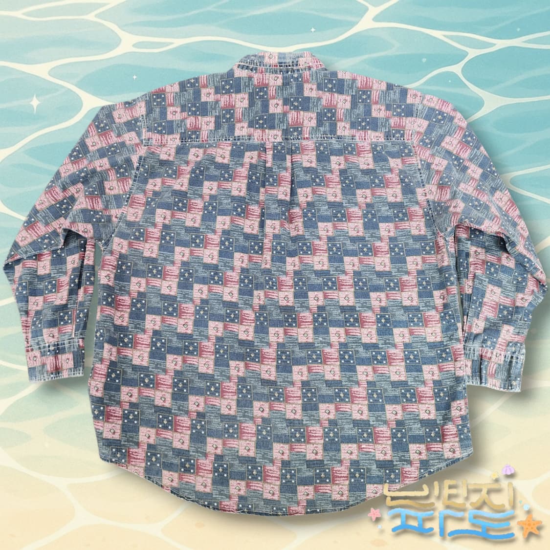 105 90s 노스웨스트블루 다이스 패턴 셔츠 상품이미지6
