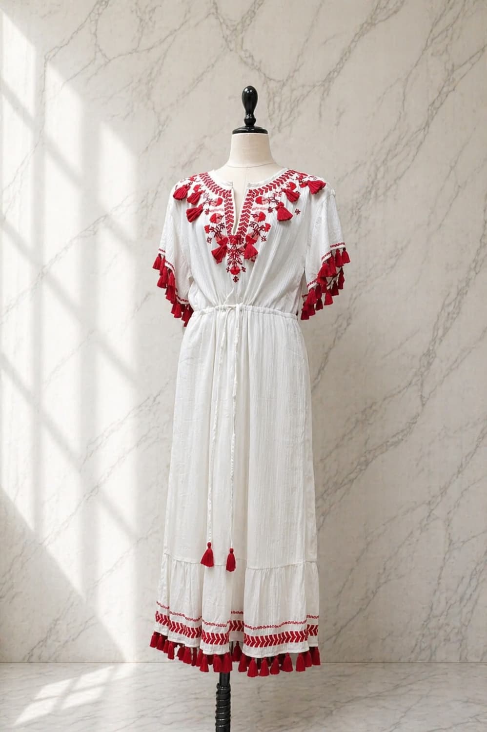 클럽모나코 핸드메이드 자수 태슬 원피스 / 리조트룩 상품이미지4