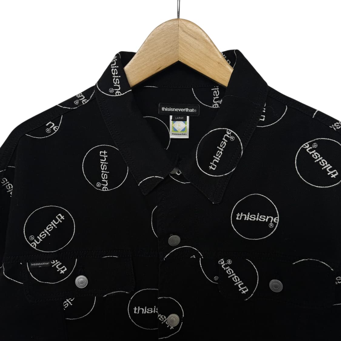 디스이즈네버뎃  C-로고트러커자켓 블랙 상품이미지2