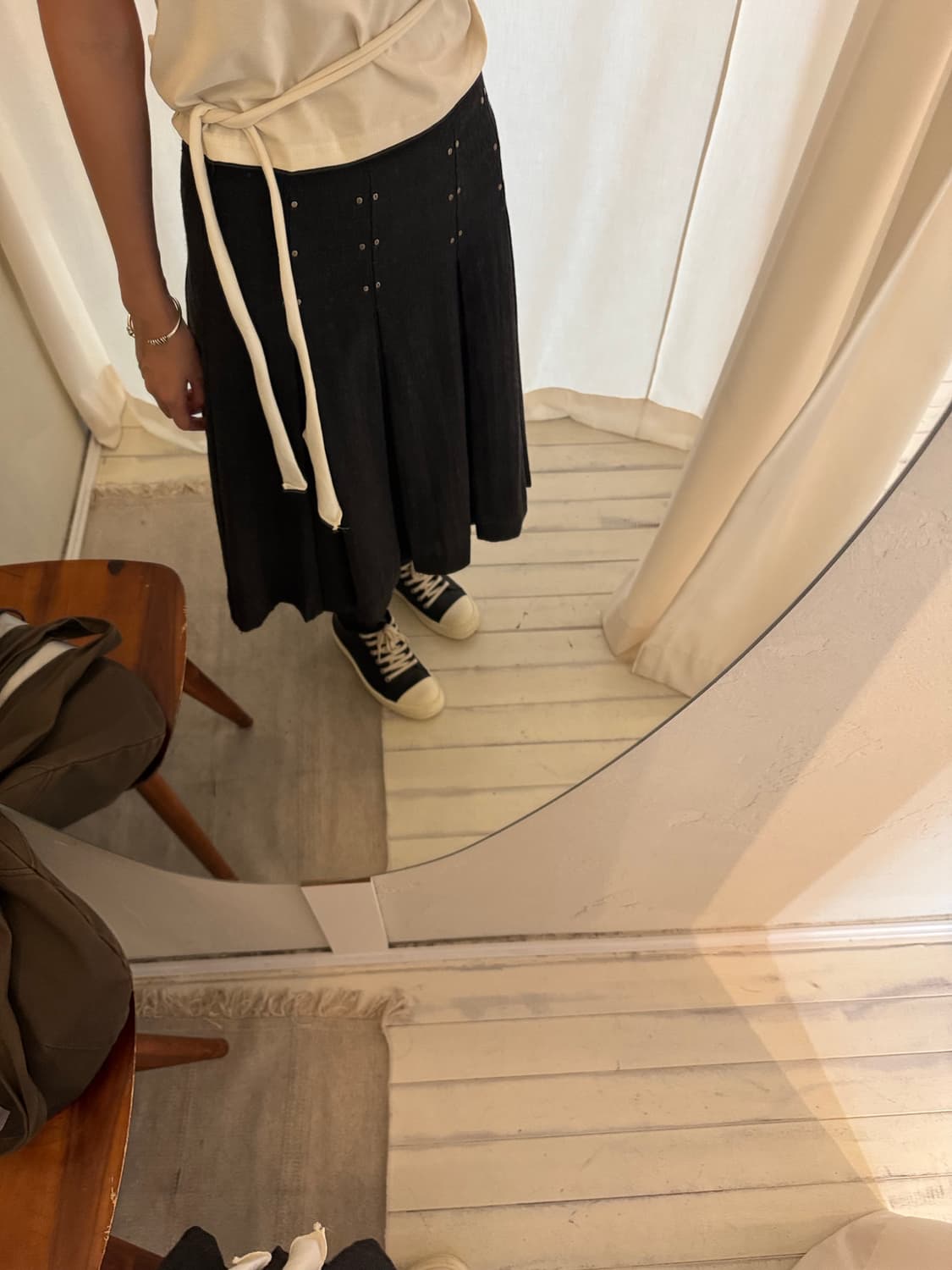 일본빈티지 미디 스커트 34-36 상품이미지1