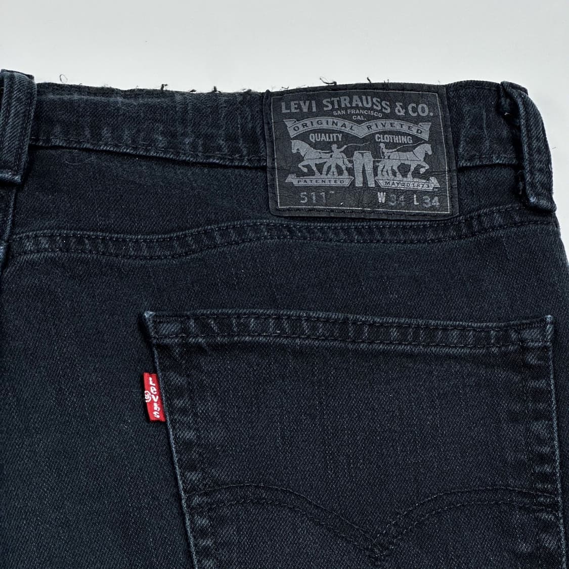 리바이스 511 오리지널 흑청 블랙진 데님 팬츠 (34인치) 상품이미지6