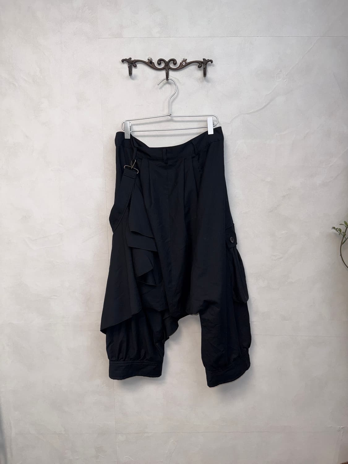 Black skirt layered balloon baggy pants  상품이미지3