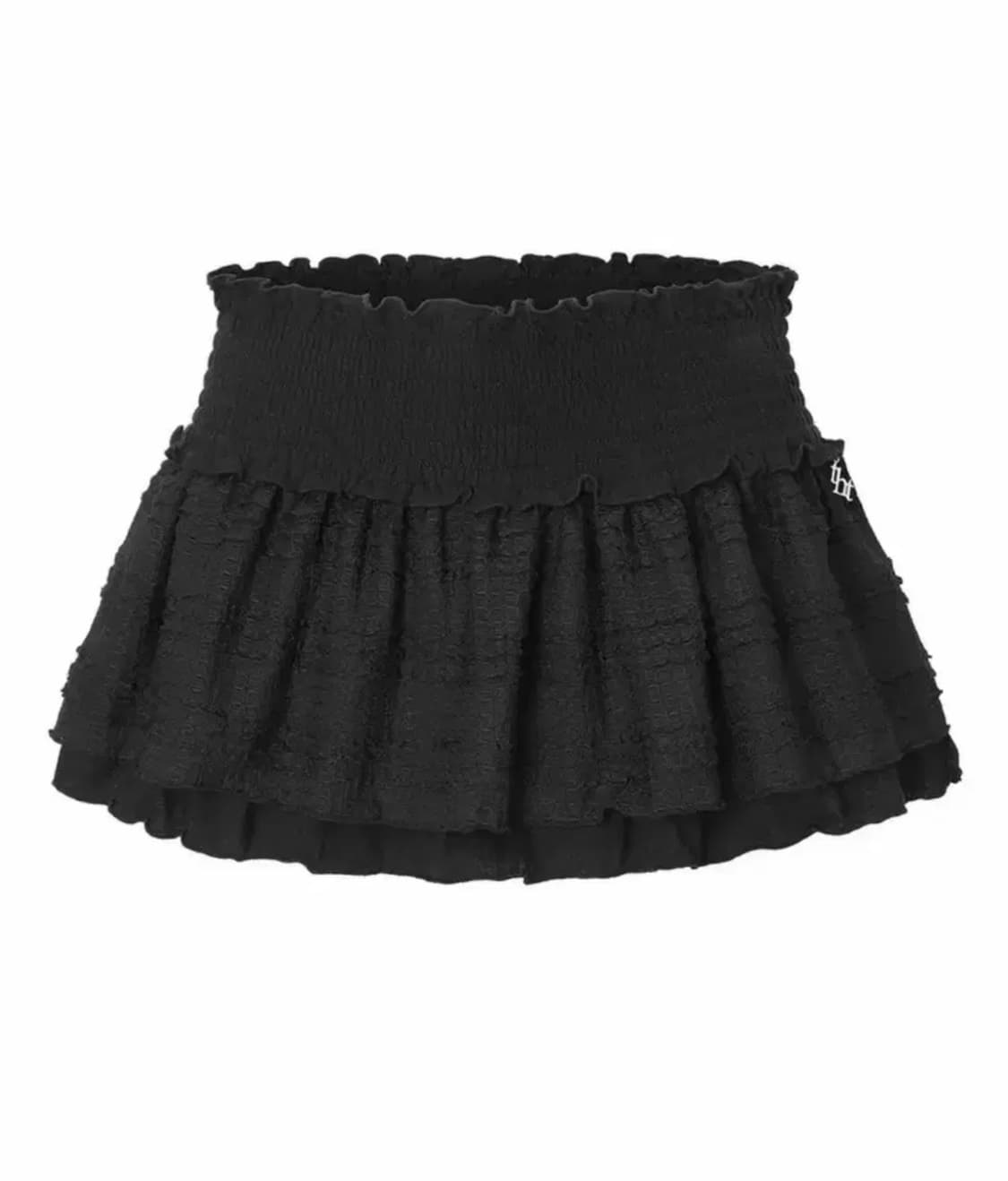 쓰리타임즈 스모킹 미니 스커트 블랙 M 상품이미지1