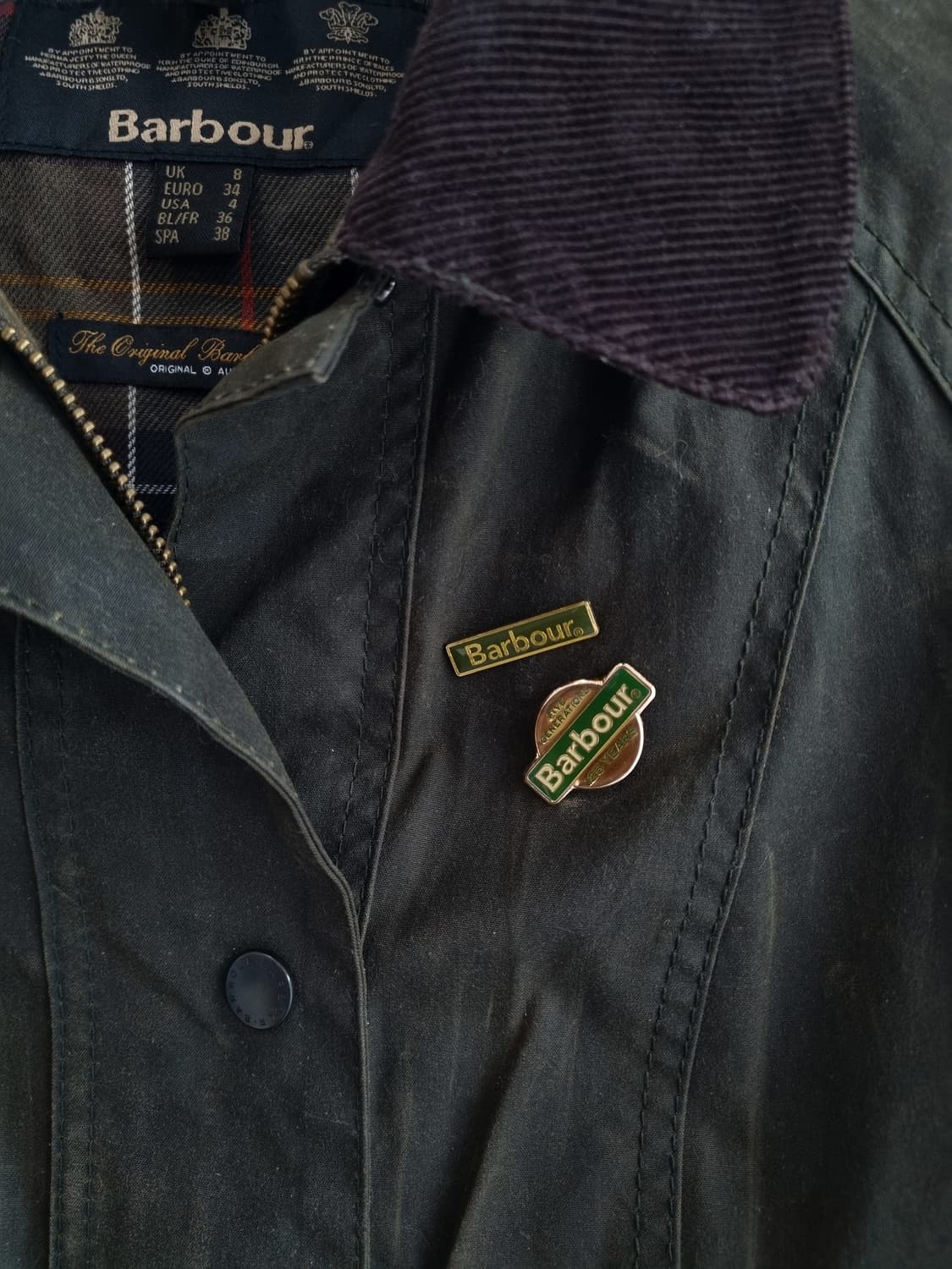 바버 비드넬 왁스 자켓 UK8 상품이미지6