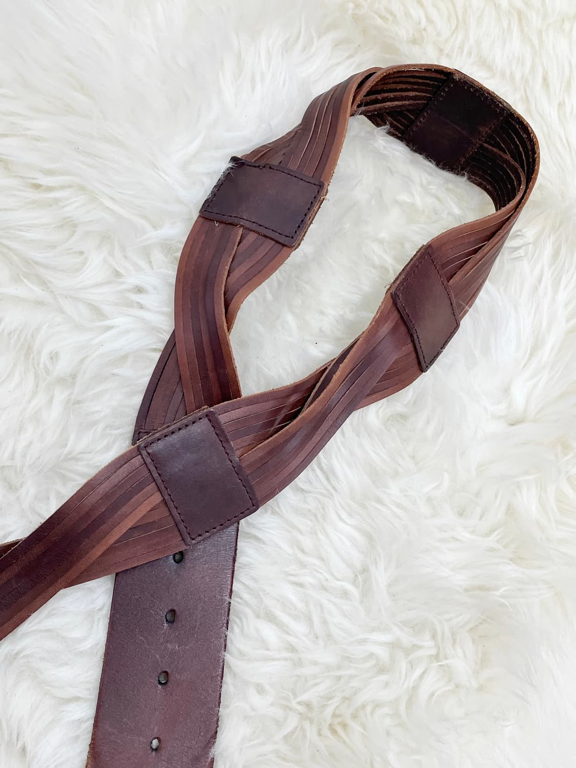 리얼레더 위빙 디테일 버클 벨트 상품이미지2