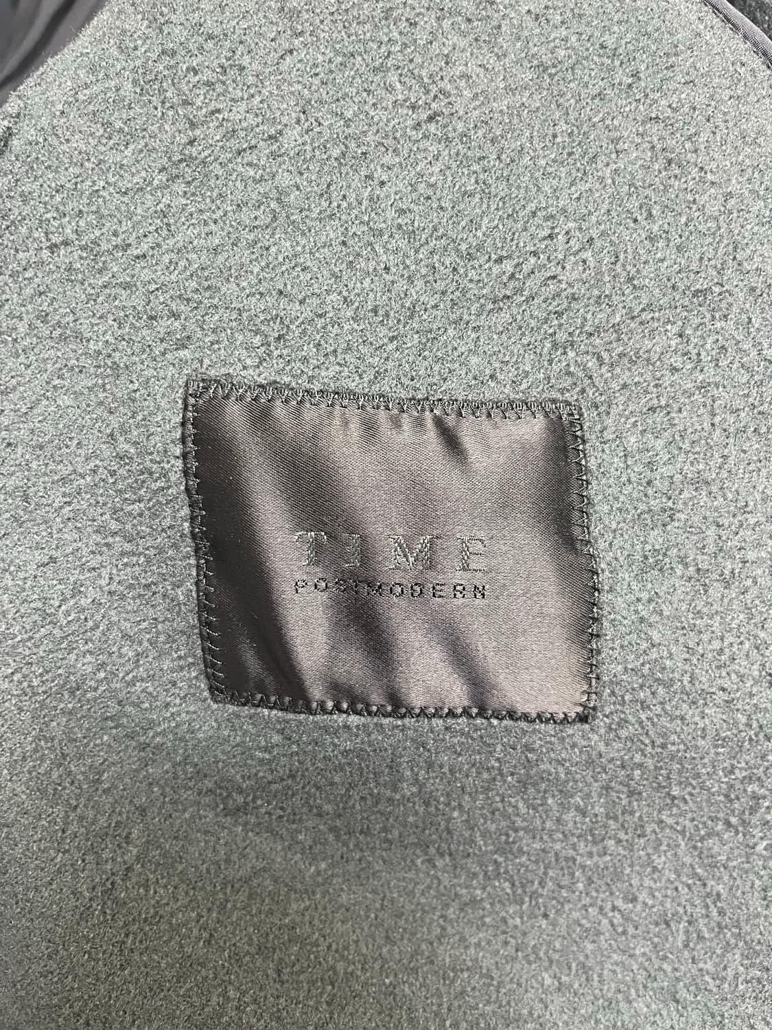 타임옴므 스모크그린 캐시미어 핸드메이드 더블 코트 95사이즈 상품이미지5