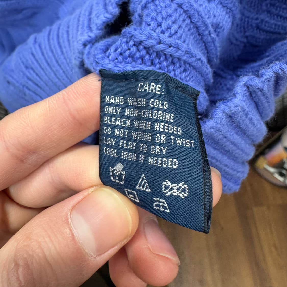 폴로 랄프로렌 케이블 니트 옐로우 포니 포인트 라이트블루 상품이미지7