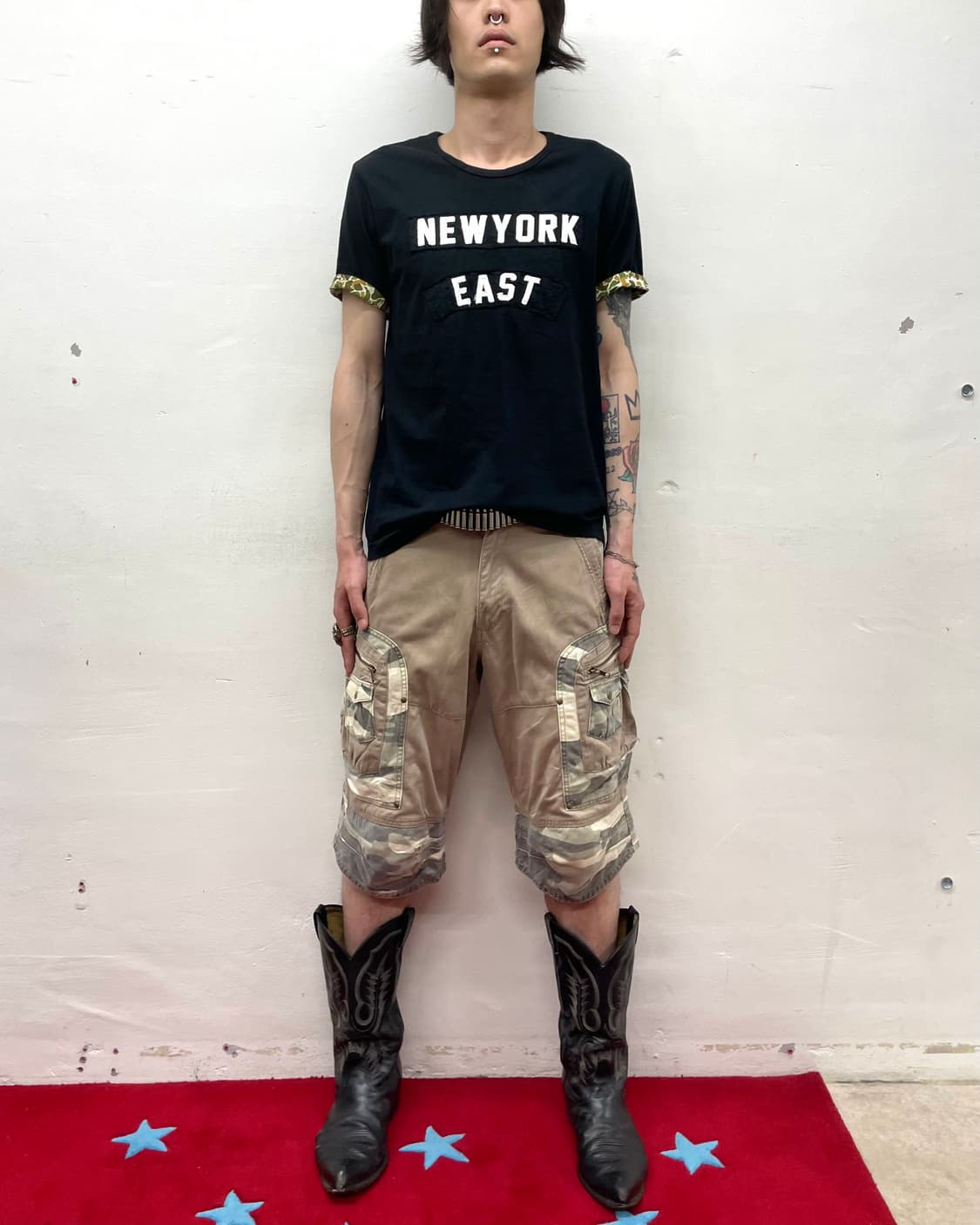 Sleeve Camo New York Black T-shirt  상품이미지4