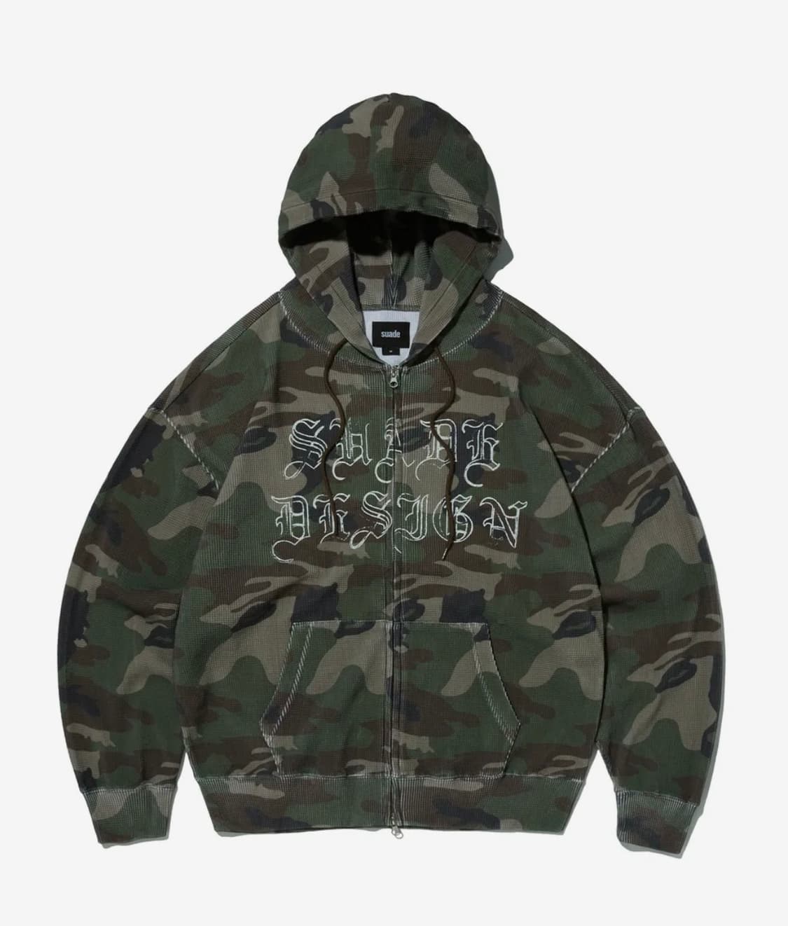 스웨이드 카모 후드집업 상품이미지1