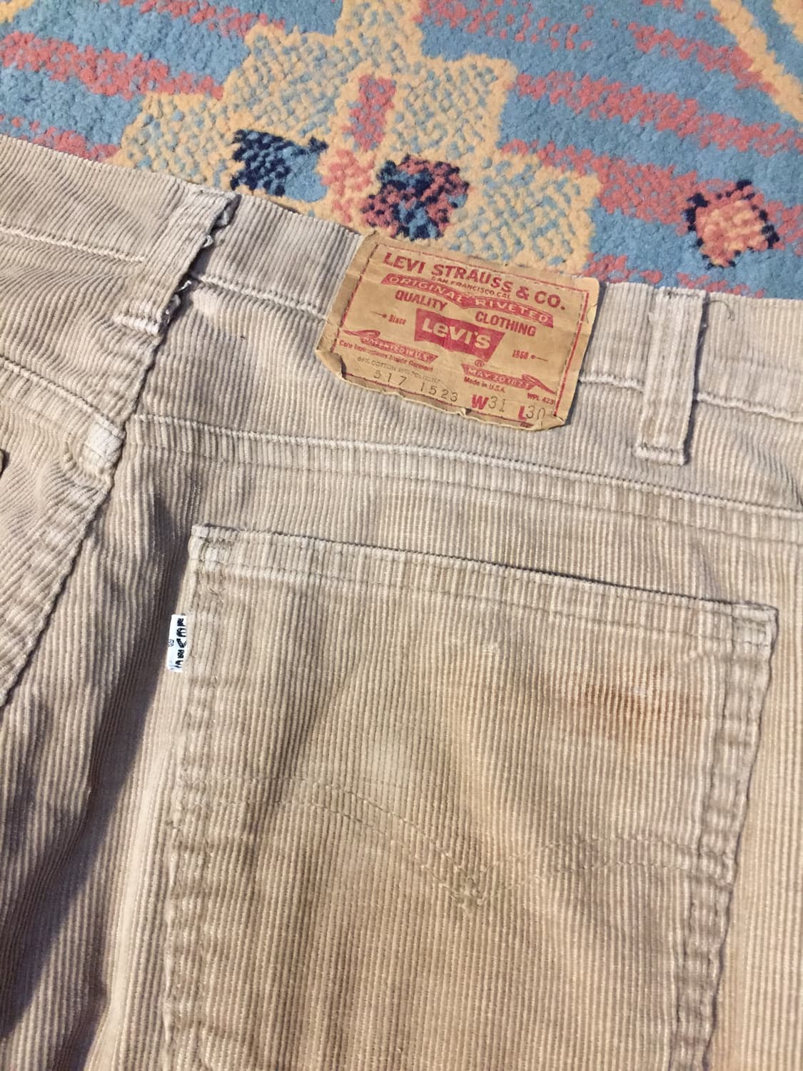 80‘s 리바이스 517 코듀로이 부츠컷 팬츠 상품이미지7