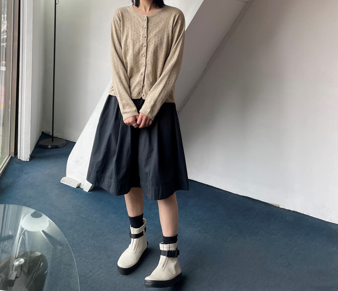 Cotton punched knit l/s cardig 상품이미지5