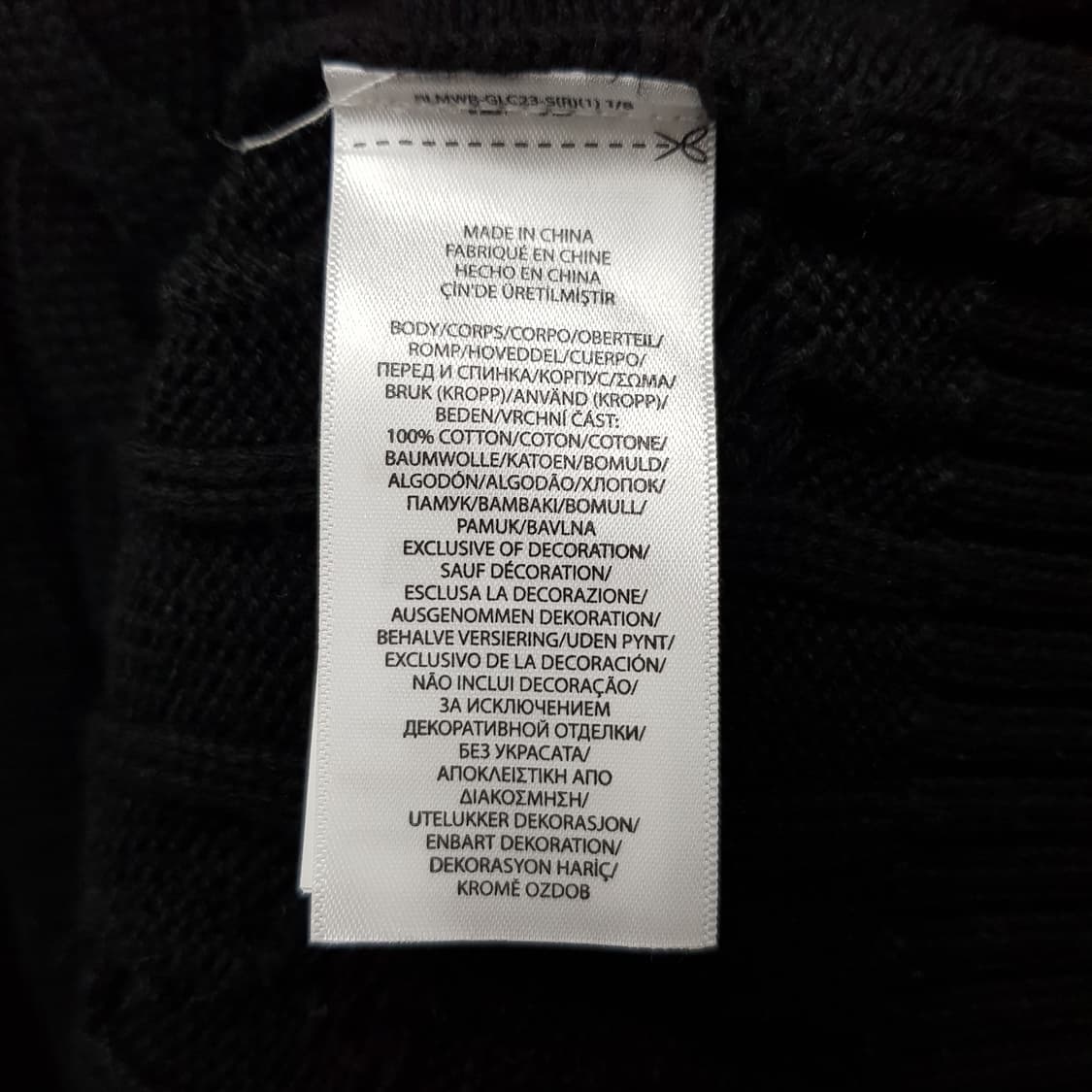 폴로 랄프로렌 라운드넥 블랙 꽈배기 니트 M사이즈  상품이미지4