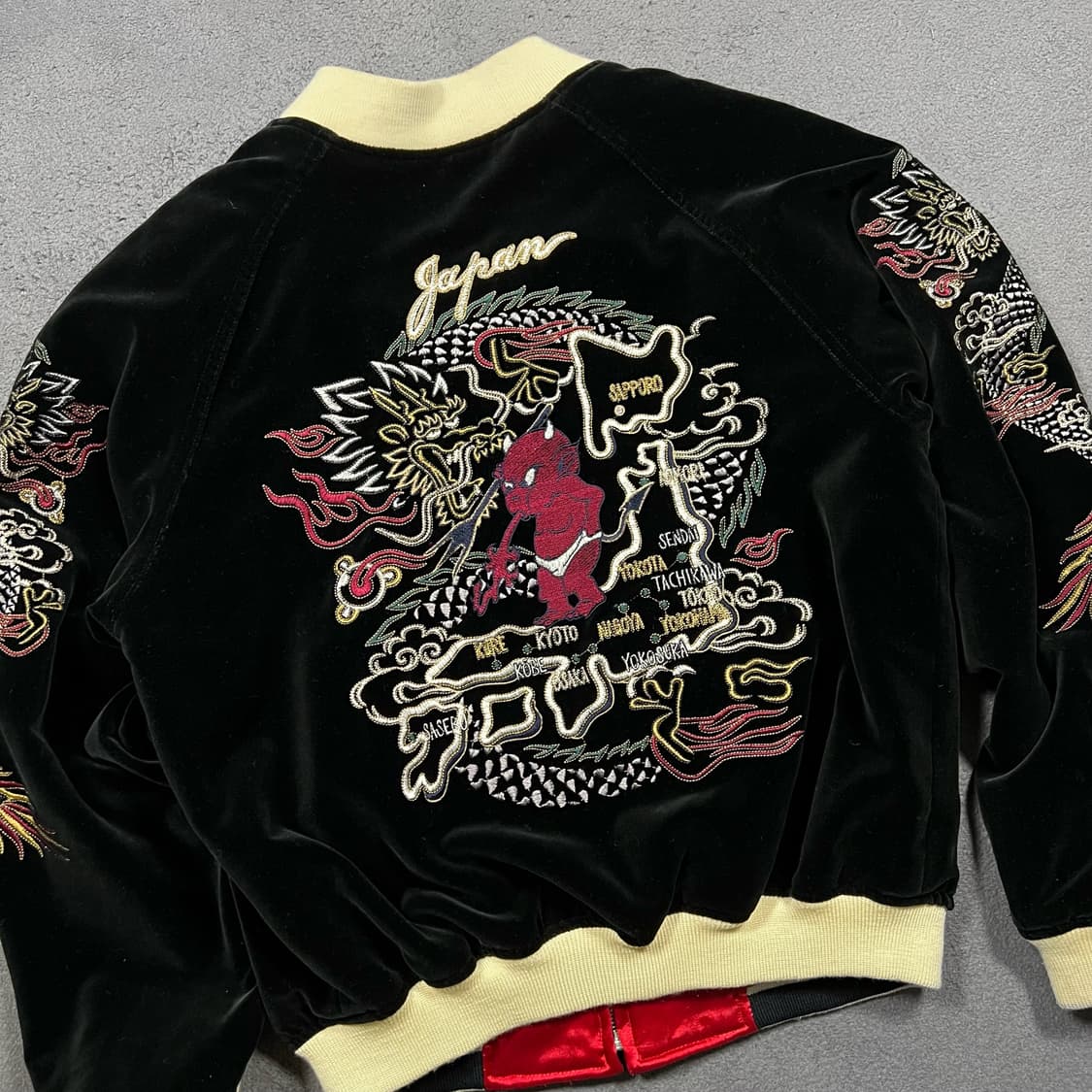 Ted company 테드컴퍼니 리버시블 벨벳 스카잔 자켓 상품이미지4