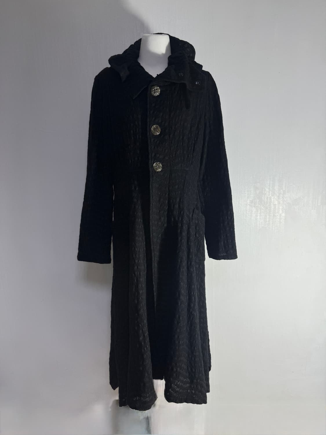 Takezo toyoguchi 수축 가공 울 롱 코트 요지야마모토  상품이미지1