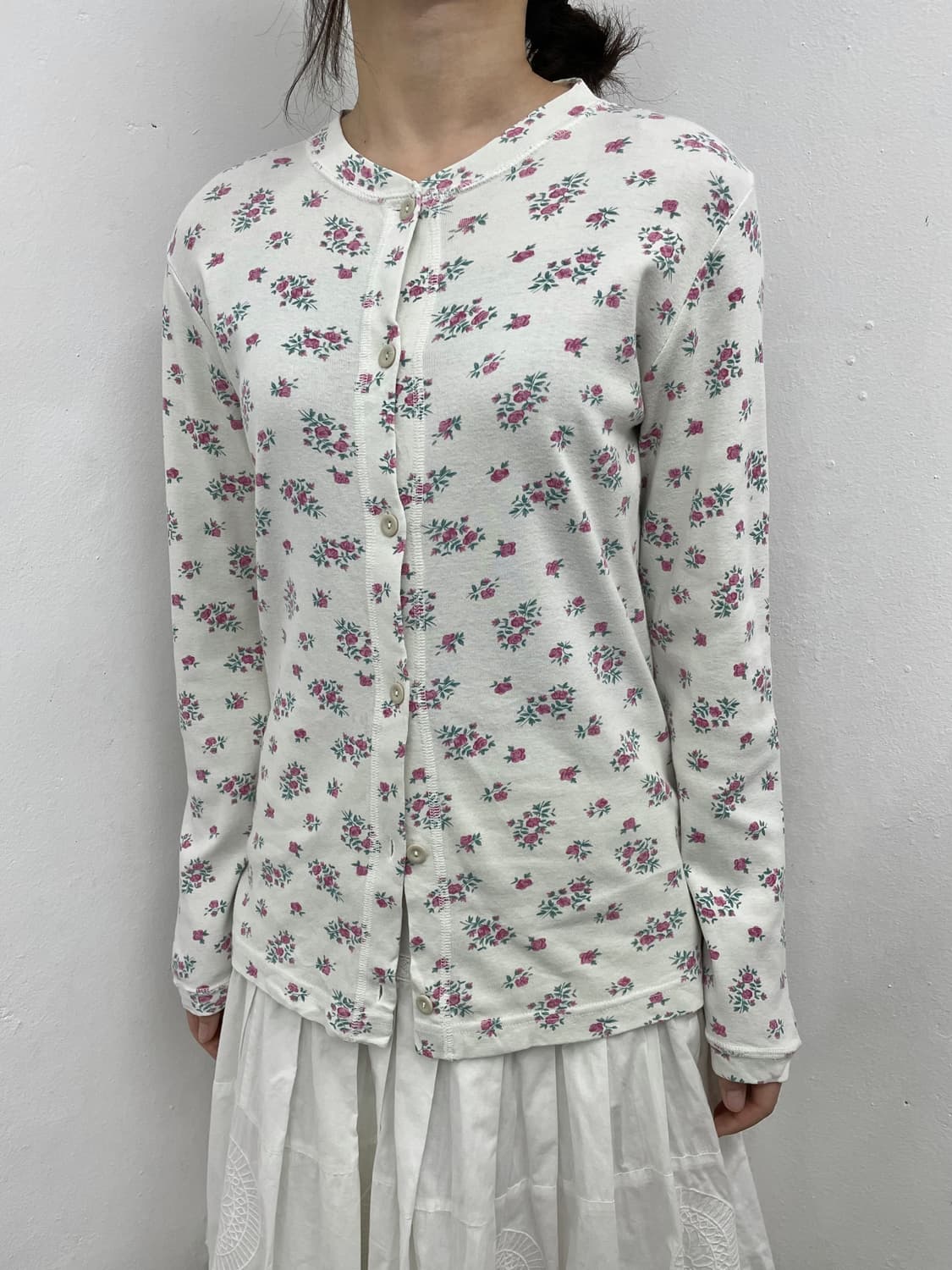 플로럴 버튼 슬리브 탑 상품이미지3