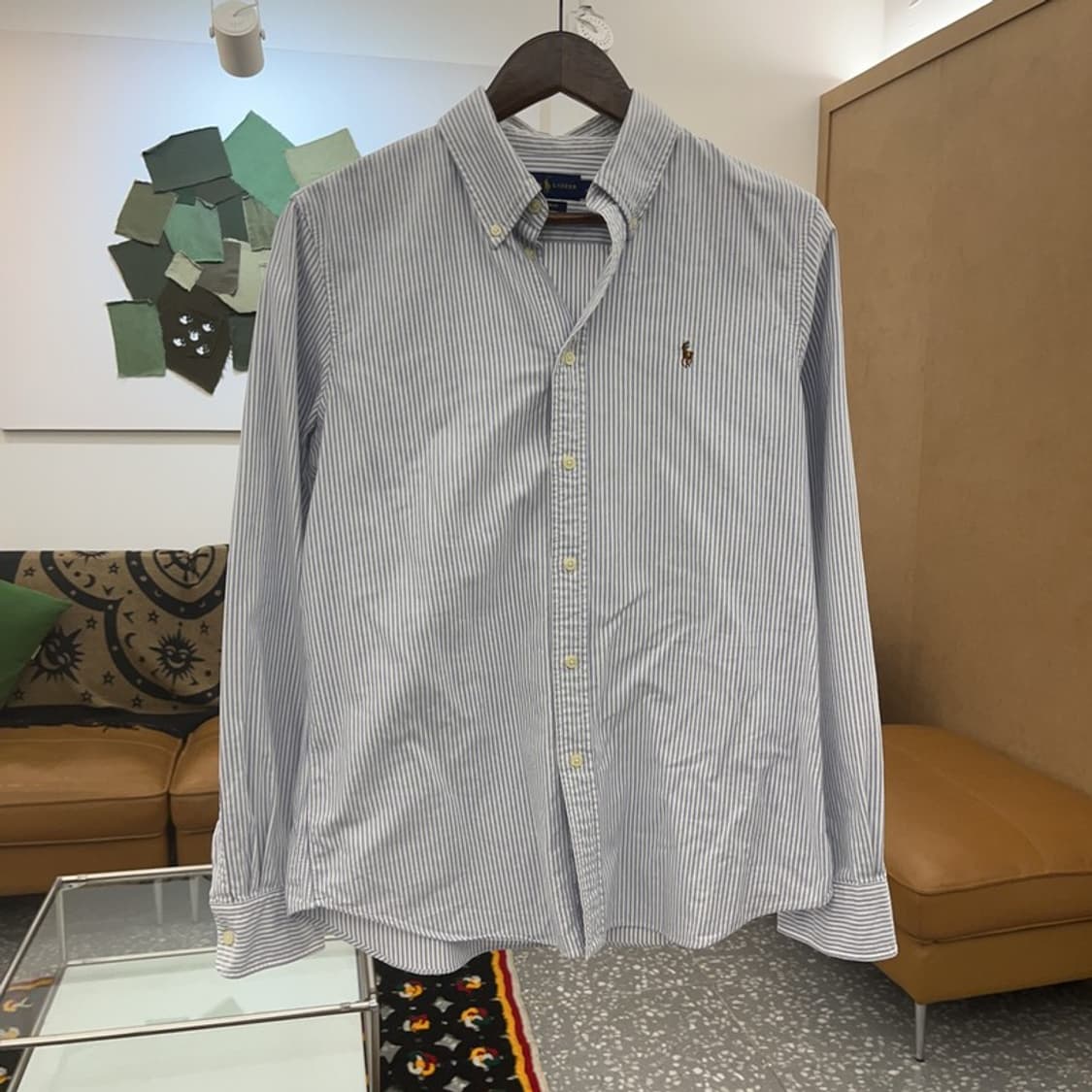 폴로 랄프로렌 빈티지 스트라이프 옥스포드 셔츠 100 C07563 상품이미지3