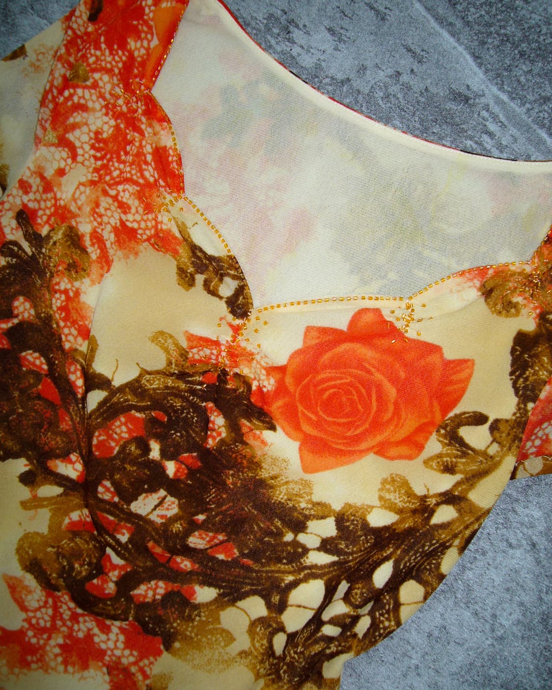 Orange Flower Top 상품이미지3